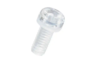 ポリカーボネート(樹脂製)(+)ナベ頭 セムス小ねじ(シリコンゴム座金付/半透明)(PC-0000-SR)(透明)